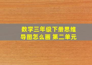 数学三年级下册思维导图怎么画 第二单元